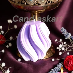 Swirl Scented Candle - Lavender Fields