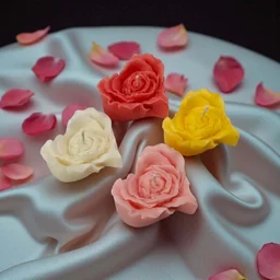 Rose Flower Scented Candle (4 Pcs) - Velvet Rose