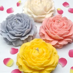 Rose Flower Scented Candle (4 Pcs) - Honeysuckle Dew