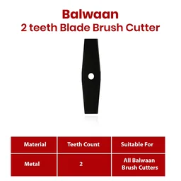 Balwaan Krishi Balwaan HCS -2 Brush Cutter Blade | 2-Tooth Steel Cutting Blade Attachment For Agricultural & Gardening Brush Cutters | Heavy-Duty Weed, Grass & Crop Harvesting Accessory | MTAK-AC-BR-931