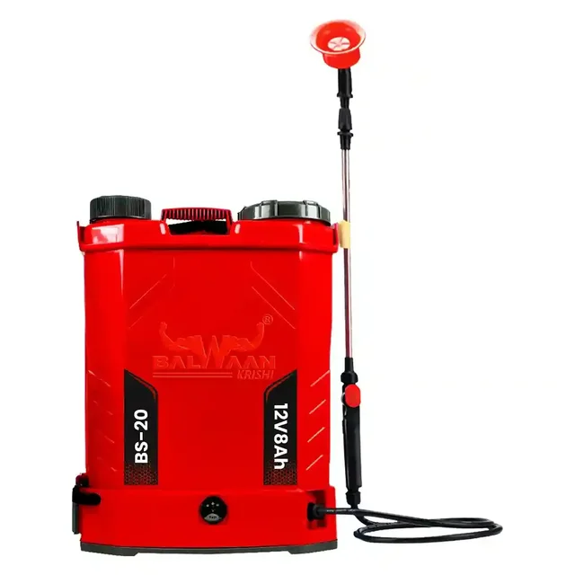 Balwaan Krishi Balwaan BS-20 Battery Sprayer 18 Litre with 12x8 Battery, 4 Nozzles, 1+1 Extendable Lance, Premium Shoulder Belt, Backrest Support & Delivery Pipe - MTAK-BA-SP-723