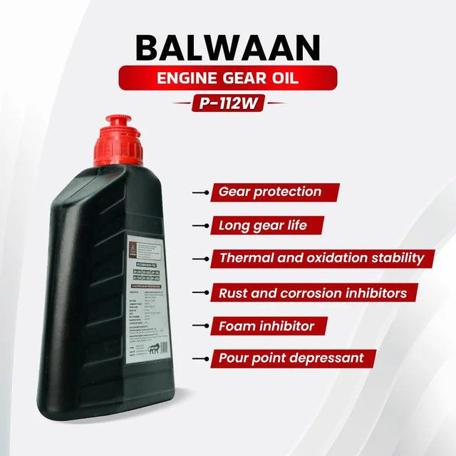 Balwaan Krishi Balwaan P-112W Gear Oil 900Ml | High Viscosity Synthetic Lubricant Oil For Agricultural Machines & Tiller Gearboxes | MTAK-AC-LU-7356