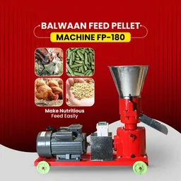 Balwaan Krishi Balwaan FP-180 Feed Pellet Machine With 5 HP Motor | 2800 Rpm Motor Operated Animal Feed Pellet Making Machine | Copper Winding Motor For Efficient Cattle, Poultry & Livestock Feed Pellet Production | Dairy & Agricultural Feed Pelletizer | Mtak-El-Po-6073