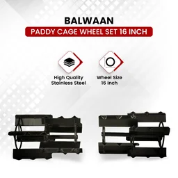 Balwaan Krishi Balwaan PC -16 16-Inch Paddy Cage Wheel Set For Power Weeder | Heavy-Duty Metal Cage Wheels For Bp-700, Bp-650, Bp-450, Bp-750E, Bp-850 & Bp-850E | Agricultural Accessory For Paddy Field Cultivation, Wet Soil & Muddy Terrain | Mtak-Ac-Po-5567