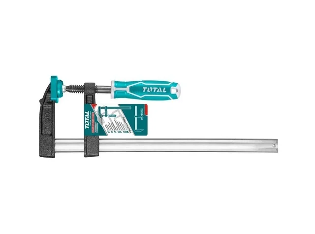 Total Tools TOTAL TOOLS F-Clamp 50x200mm, 170kg Max Clamping Force, Heavy-Duty Bar Clamp with 11mm Screw Thread - THT1320502