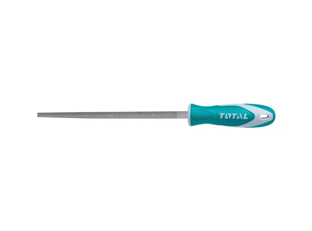 Total Tools TOTAL TOOLS Round Steel File 200mm Length, T12 Steel, Round Shaped Metal File for Shaping, Smoothing & Finishing - THT91386