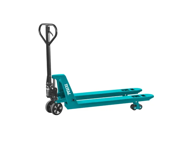 Total Tools TOTAL TOOLS 2500kg Capacity Hand Pallet Truck (85-200mm Fork Height Range, 550x1150mm Forks, Polyurethane Steering Wheels, Tandem Load Rollers) in Plywood Case Packaging - THT301251