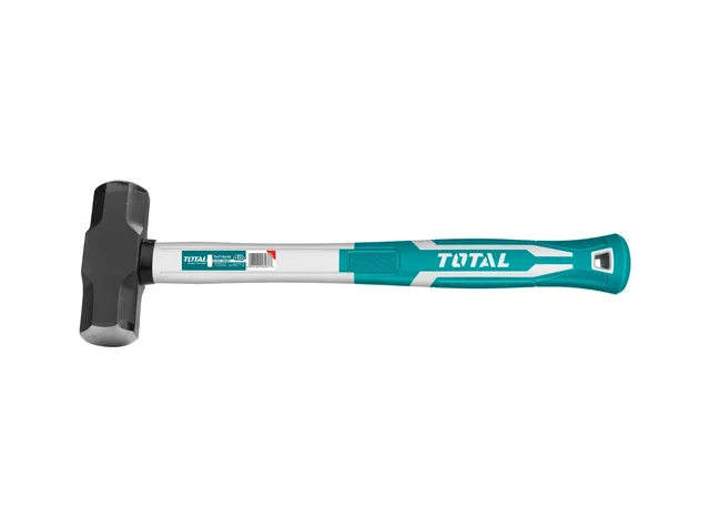 Total Tools TOTAL TOOLS 4LB Sledge Hammer with Heat-Treated Drop-Forged 45# Carbon Steel Head and TOTAL New Style Fiberglass Handle - THT79046