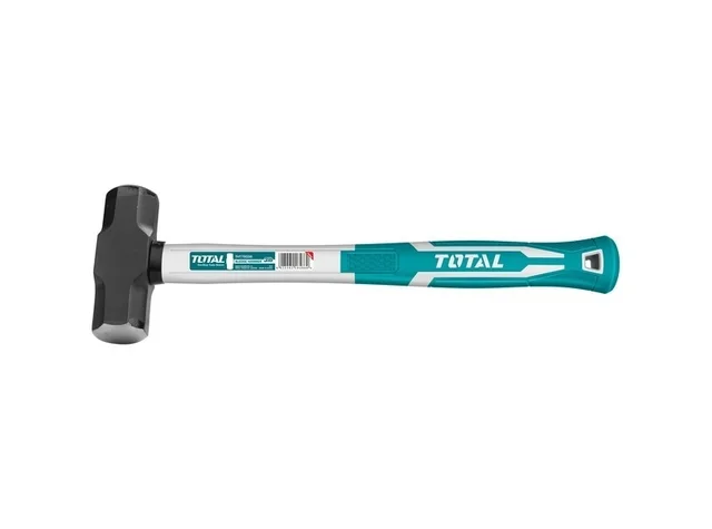 Total Tools TOTAL TOOLS 3LB Sledge Hammer with Heat-Treated Drop-Forged 45# Carbon Steel Head and TOTAL New-Style Fiberglass Handle - THT79036