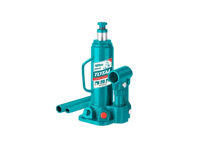 Total Tools TOTAL TOOLS THT109122 Hydraulic Bottle Jack 12 Ton Capacity, Heavy-Duty Hydraulic Lifting Jack with Safety Valve, 230mm Minimum Height, 465mm Maximum Height, 235mm Lifting Travel, 7.4kg Net Weight, Automotive Repair and Workshop Tool