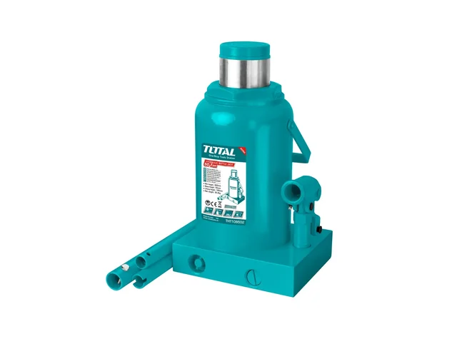 Total Tools TOTAL TOOLS THT109502 Hydraulic Bottle Jack 50 Ton Capacity, Heavy-Duty Hydraulic Lifting Jack with Safety Valve, 300mm Minimum Height, 480mm Maximum Height, 180mm Lifting Travel, 32.2kg Net Weight, Industrial and Heavy-Vehicle Repair Tool