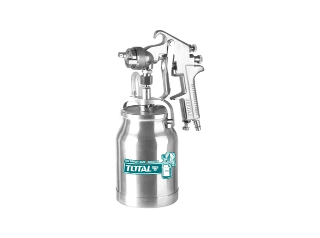 Total Tools TOTAL TOOLS TAT11002 Spray Gun, 1.8mm Standard Nozzle, 1000cc Paint Capacity, 200�250mm Spray Pattern, 3�4 Bar Operating Pressure, Multiple Air Connectors, Pneumatic Paint Sprayer for Base Coats