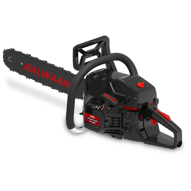 Balwaan Krishi Balwaan CS-580 24 Inch Petrol Chainsaw 58cc High RPM 2 Stroke Engine with Titanium Guide Bar, Ultimate Chain, Sharpening File, Tool Kit & Safety Accessories - MTAK-EN-CH-6072