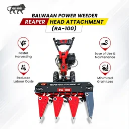 Balwaan Krishi Balwaan RA-100 3 Row Reaper Attachment with New Improved Design for Power Weeder, Compatible with BP-650, BP-700, BP-750E, BP-850 & BP-850E - MTAK-AC-PO-6999
