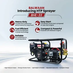 Balwaan Krishi Balwaan BHE-33 HTP Pump with BX-212 4 Stroke Petrol Engine, Powerful Agricultural Sprayer Pump with Tool Kit ,Gun & Hose Pipe Not Included - MTAK-EN-PO-5397