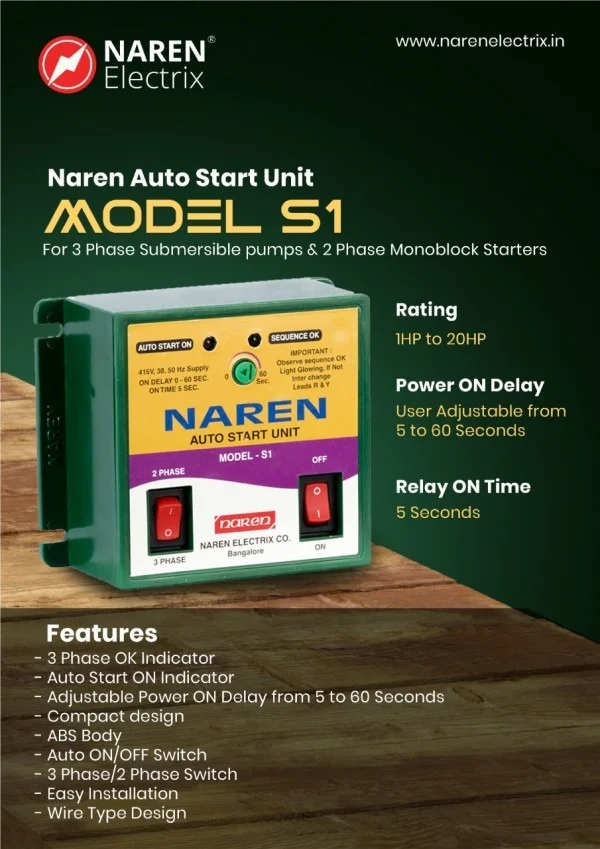 NAREN Electrix l Auto Start Units l Auto Model S1- SKU - 47302844