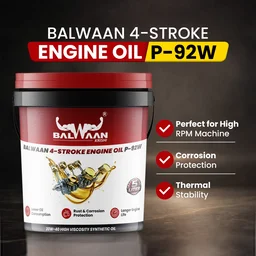 Balwaan Krishi Balwaan P-92W 4 Stroke Engine Oil 5L | High Viscosity Synthetic Lubricant Oil For 4-Stroke Garden & Agricultural Machines | MTAK-AC-LU-7357