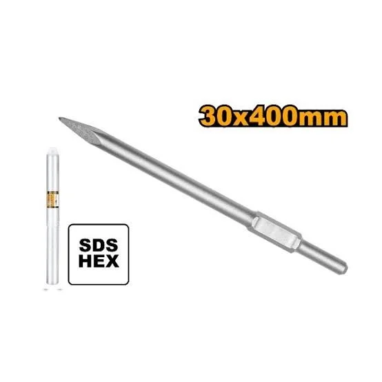 INGCO DBC0122501 SDS Plus Flat Chisel 14x250x20mm | Concrete & Masonry Chisel | Construction Tool