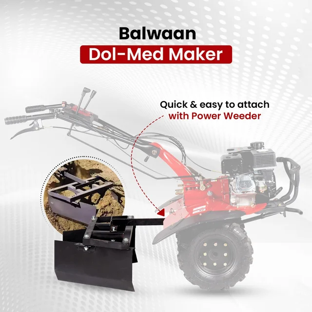 Balwaan Krishi Balwaan DM-30 Dol & Med Maker For Power Weeder | Heavy-Duty Agricultural Bed Maker Attachment For Bp-700, Bp-650, Bp-450, Bp-750E, Bp-850 & Bp-850E | Farming Implement For Soil Bed, Ridge & Field Preparation | Mtak-Ac-Po-2245