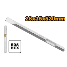 INGCO DBC04352012 Hex Flat Chisel 28x35x520mm | PDB22001 Compatible | Concrete & Masonry Chisel