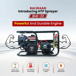 Balwaan Krishi Balwaan BHE-33 HTP Pump with BX-212 4 Stroke Petrol Engine, Powerful Agricultural Sprayer Pump with Tool Kit ,Gun & Hose Pipe Not Included - MTAK-EN-PO-5397