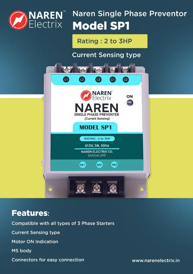 NAREN Electrix l Auto Start Units l Model SP1 (2 to 3HP) - SKU - 47567810