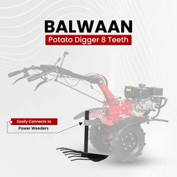 Balwaan Krishi Balwaan PD-80 Potato Digger With 8 Teeth For Power Weeder | Heavy-Duty Potato Harvesting Attachment For Bp-700, Bp-650, Bp-450, Bp-750E, Bp-850 & Bp-850E | Agricultural Root Crop Digger For Potato Harvesting & Soil Separation | Mtak-Ac-Po-2258