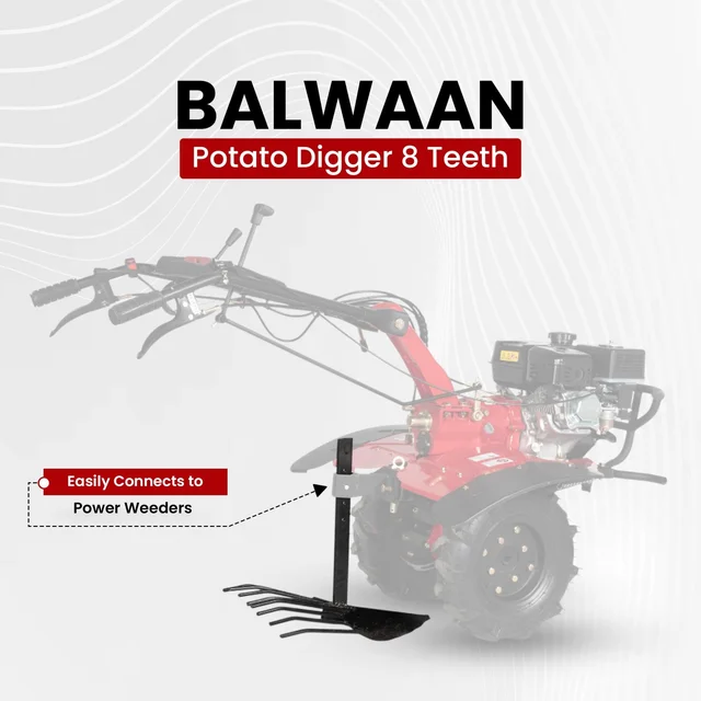 Balwaan Krishi Balwaan PD-80 Potato Digger With 8 Teeth For Power Weeder | Heavy-Duty Potato Harvesting Attachment For Bp-700, Bp-650, Bp-450, Bp-750E, Bp-850 & Bp-850E | Agricultural Root Crop Digger For Potato Harvesting & Soil Separation | Mtak-Ac-Po-2258