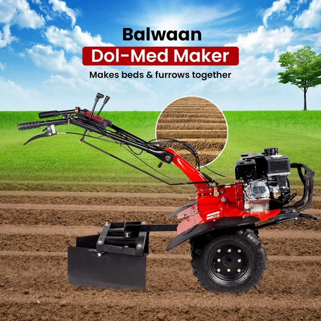 Balwaan Krishi Balwaan DM-30 Dol & Med Maker For Power Weeder | Heavy-Duty Agricultural Bed Maker Attachment For Bp-700, Bp-650, Bp-450, Bp-750E, Bp-850 & Bp-850E | Farming Implement For Soil Bed, Ridge & Field Preparation | Mtak-Ac-Po-2245