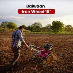Balwaan Krishi Balwaan IW-16 16-Inch Iron Wheel Set For Power Weeder | Heavy-Duty Metal Lug Wheels For Bp-700, Bp-650, Bp-450 & Bp-750E Power Weeders | Agricultural Power Weeder Accessory For Soil Cultivation & Field Operations | Mtak-Ac-Po-2238