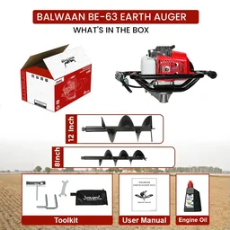 Balwaan Krishi Balwaan BE-63 Tree Planter 63cc 2 Stroke Petrol Engine with Double Gearbox for Hard Soil, Tool Kit & User Manual , Without Bit - MTAK-EN-EA-710