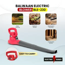 Balwaan Krishi Balwaan BLE-230 Electric Blower 900W Motor, Handheld Leaf Blower with 300 km/h Air Speed, 2 Blow Pipes & User Manual - MTAK-EL-BL-7066
