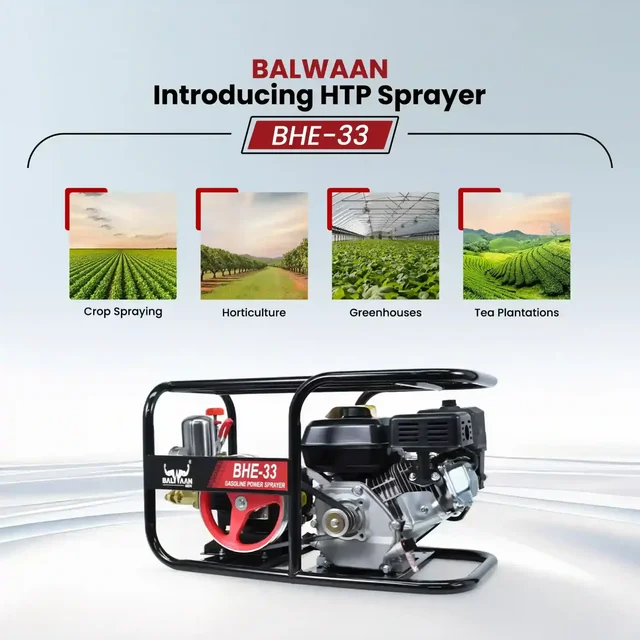 Balwaan Krishi Balwaan BHE-33 HTP Pump with BX-212 4 Stroke Petrol Engine, Powerful Agricultural Sprayer Pump with Tool Kit ,Gun & Hose Pipe Not Included - MTAK-EN-PO-5397