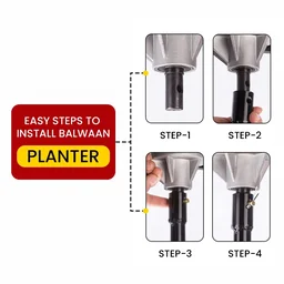 Balwaan Krishi Balwaan PT-10D 10-Inch Double Spiral Earth Auger Planter | Heavy-Duty Double Spiral Auger Drilling Attachment For Soil Digging & Planting | Agricultural & Gardening Auger Accessory For Tree, Sapling & Post Hole Preparation | MTAK-AC-EA-5514