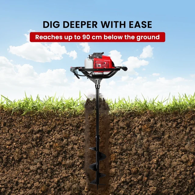 Balwaan Krishi Balwaan ET-90 90Cm Extension Rod For Earth Auger | Heavy-Duty Auger Extension Shaft For Increased Drilling Depth | Earth Auger Accessory For Soil Digging, Tree Planting, Sapling & Post Hole Preparation | MTAK-AC-EA-6270