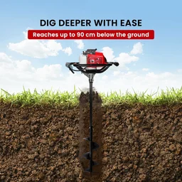 Balwaan Krishi Balwaan ET-90 90Cm Extension Rod For Earth Auger | Heavy-Duty Auger Extension Shaft For Increased Drilling Depth | Earth Auger Accessory For Soil Digging, Tree Planting, Sapling & Post Hole Preparation | MTAK-AC-EA-6270