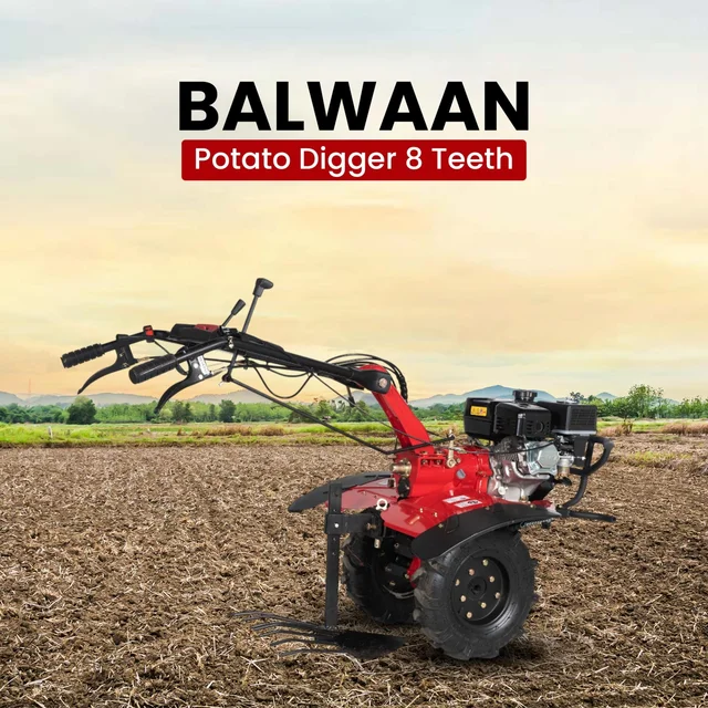 Balwaan Krishi Balwaan PD-80 Potato Digger With 8 Teeth For Power Weeder | Heavy-Duty Potato Harvesting Attachment For Bp-700, Bp-650, Bp-450, Bp-750E, Bp-850 & Bp-850E | Agricultural Root Crop Digger For Potato Harvesting & Soil Separation | Mtak-Ac-Po-2258