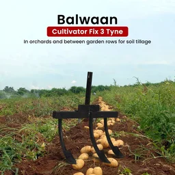 Balwaan Krishi P Balwaan CL-30A 3-Tyne Adjustable Cultivator For Power Weeder | Heavy-Duty Agricultural Cultivator Attachment For Bp-700, Bp-650, Bp-450, Bp-750E, Bp-850 & Bp-850E | Adjustable Soil Cultivation, Tilling & Weeding Implement For Farming | Mtak-Ac-Po-2251