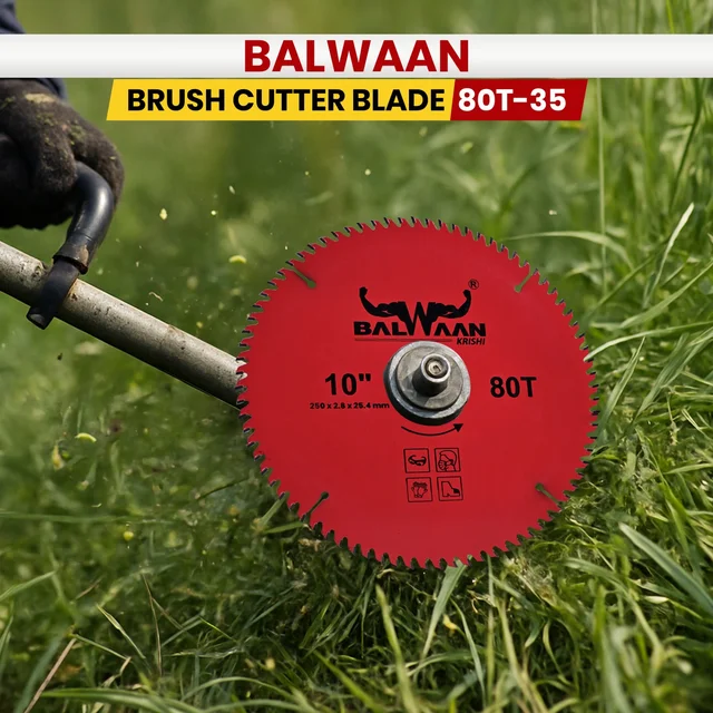 Balwaan Krishi Balwaan 80T-35 Brush Cutter Blade | 80-Tooth Professional-Grade Steel Cutting Blade Attachment For Agricultural & Gardening Brush Cutters | Heavy-Duty Crop, Dense Weed & Brush Harvesting Accessory | MTAK-AC-BR-7037
