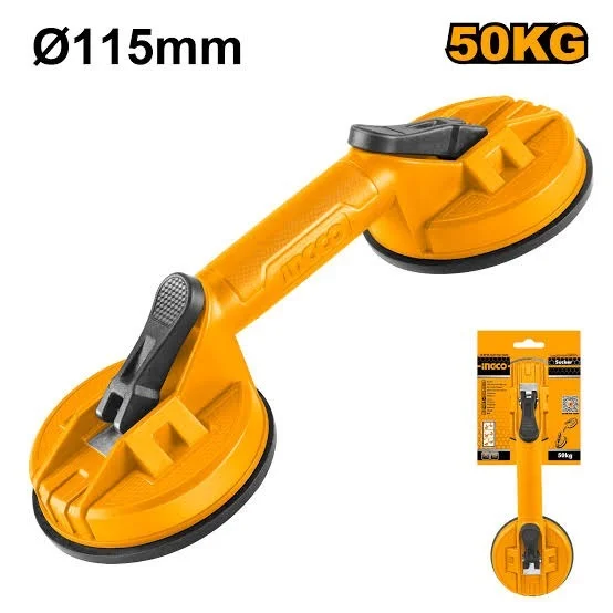INGCO HSU025001 Suction Cup Sucker | 115mm Cup | 50kg Max Pull | ABS Handle