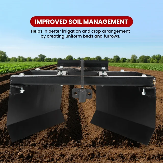 Balwaan Krishi Balwaan DM-30 Dol & Med Maker For Power Weeder | Heavy-Duty Agricultural Bed Maker Attachment For Bp-700, Bp-650, Bp-450, Bp-750E, Bp-850 & Bp-850E | Farming Implement For Soil Bed, Ridge & Field Preparation | Mtak-Ac-Po-2245