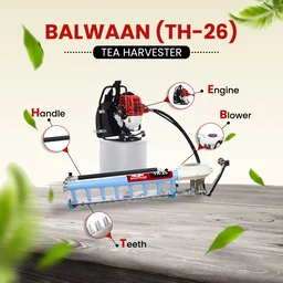Balwaan Krishi Balwaan TH-26 Tea Harvester With 26Cc 2-Stroke Petrol Engine | Single-Man Operated Tea Leaf Harvesting Machine With Blower | Petrol-Powered Tea Plucking & Collection Machine With Collector Bag & User Manual | Mtak-En-Te-6028