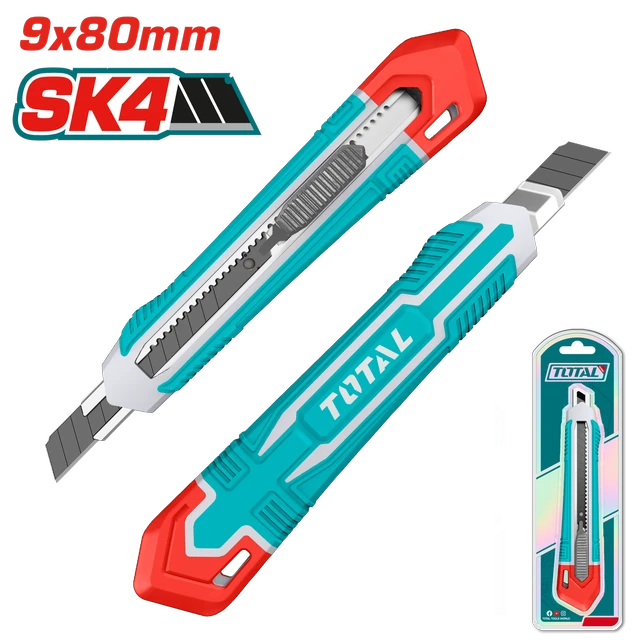 Total Tools TOTAL TOOLS 10 Pcs Blades Set 9 x 80mm, Replacement Blades for THT5110906/THT5110916, Plastic Box Pack - THT5190901