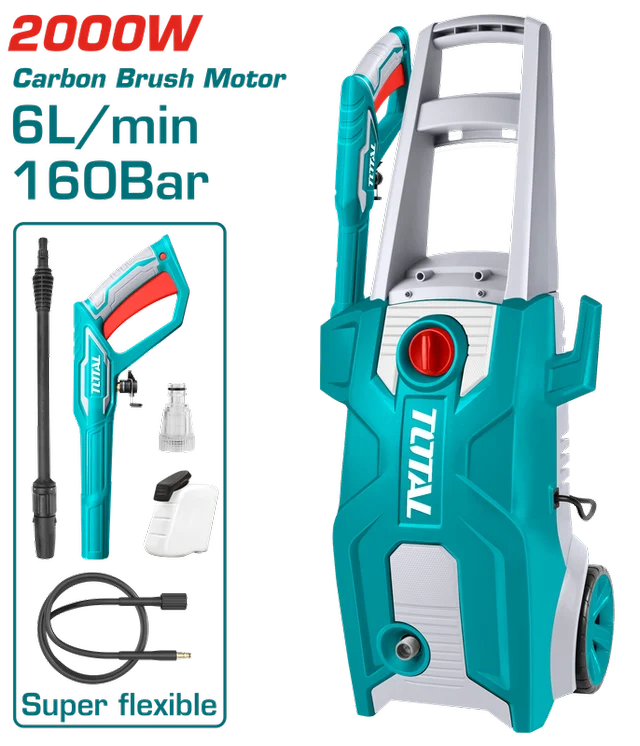 Total Tools TOTAL TOOLS 2000W High Pressure Washer 160 Bar 2320 PSI with Auto Stop System - TGT11376