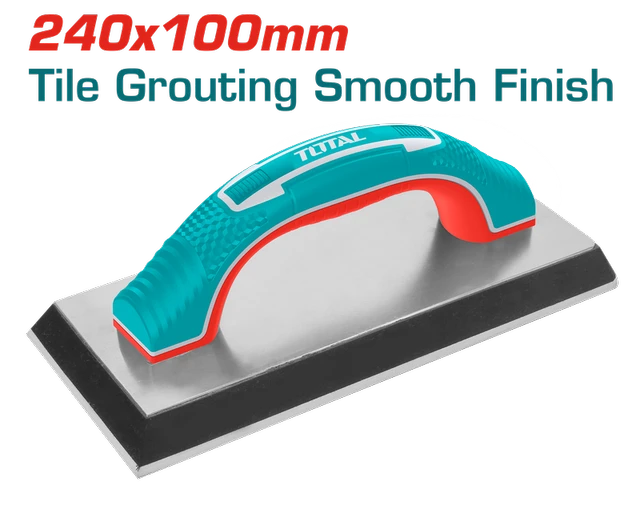 Total Tools TOTAL TOOLS Rubber Grout Float 240mm x 100mm with 19mm EVA Thickness, Aluminum Base Plate and PP Handle - THT8324106