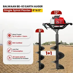 Balwaan Krishi Balwaan BE-63 Tree Planter 63cc 2 Stroke Petrol Engine with Double Gearbox for Hard Soil, Tool Kit & User Manual , Without Bit - MTAK-EN-EA-710