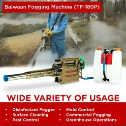 Balwaan Krishi Balwaan TF-180P Petrol Fogging Machine With Battery Start | Petrol-Powered Thermal Fogger With Lithium Battery | Portable Fogging Machine For Agricultural, Pest Control & Disinfection Applications | With Tool Kit, Safety Kit & User Manual | Mtak-En-Fo-6023