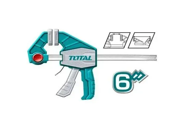 Total Tools TOTAL TOOLS Quick Bar Clamp 63x150mm (60kg Max Clamping Force), 5x18mm Steel Bar Heavy-Duty Quick Release Clamp � THT1340601
