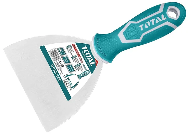 Total Tools TOTAL TOOLS Putty Trowel 150mm, Stainless Steel, Heat Treated, Fine Polished Putty Knife for Painting, Plastering & Surface Finishing - THT831506