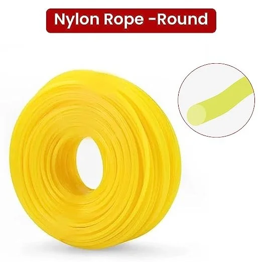 Balwaan Krishi Balwaan NRR-350 Yellow Brush Cutter Nylon Rope | Round Nylon Trimmer Line For Agricultural & Gardening Brush Cutters | Grass Cutting & Weed Clearing Accessory | MTAk-SP-BR-903